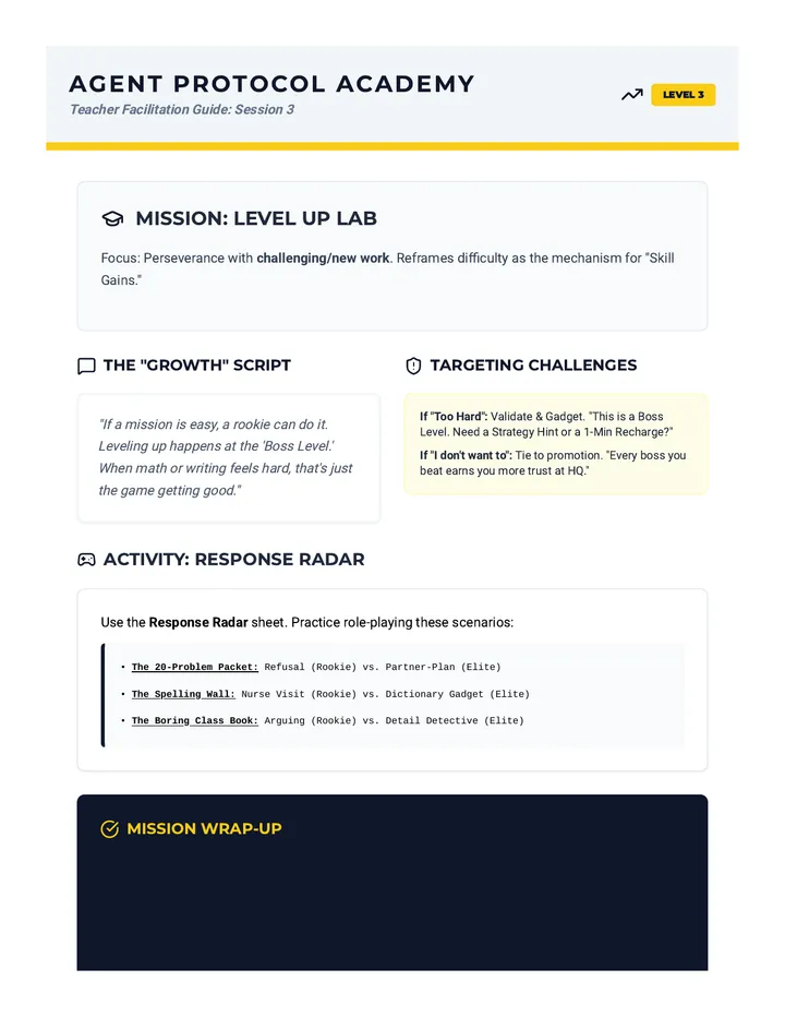Level Up Teacher Guide