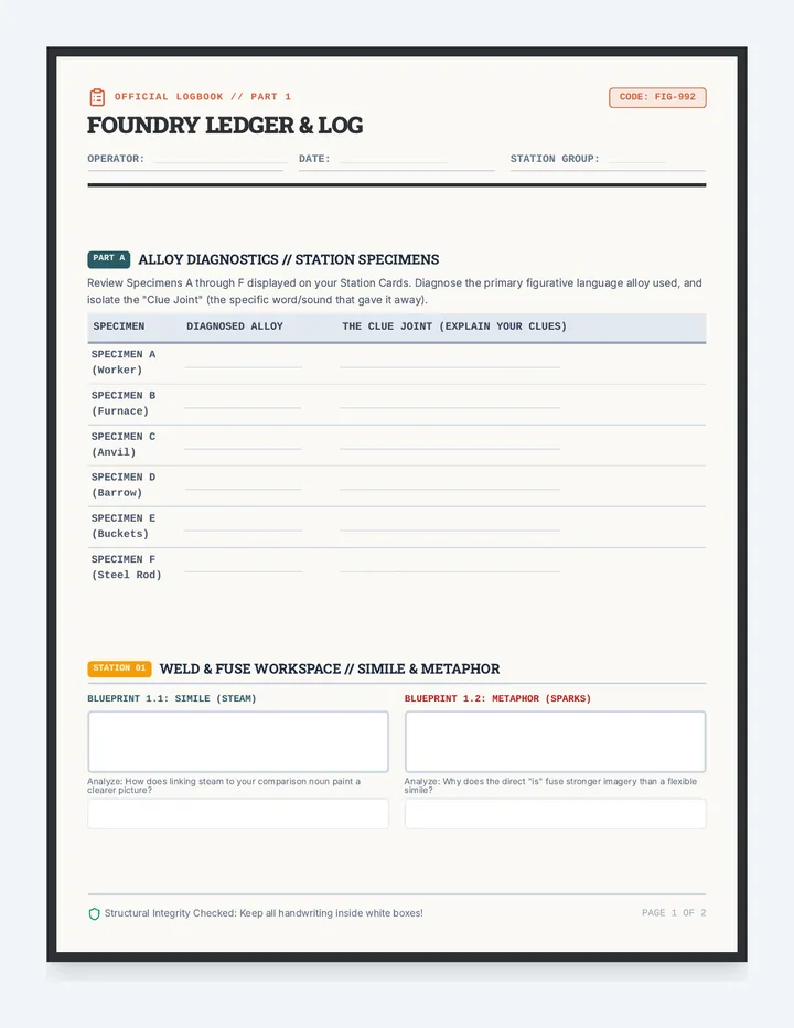 Foundry Ledger Worksheet