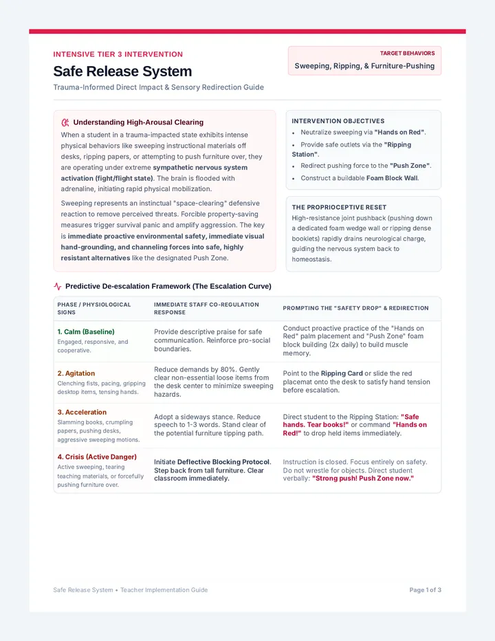 Safe Release Teacher Guide