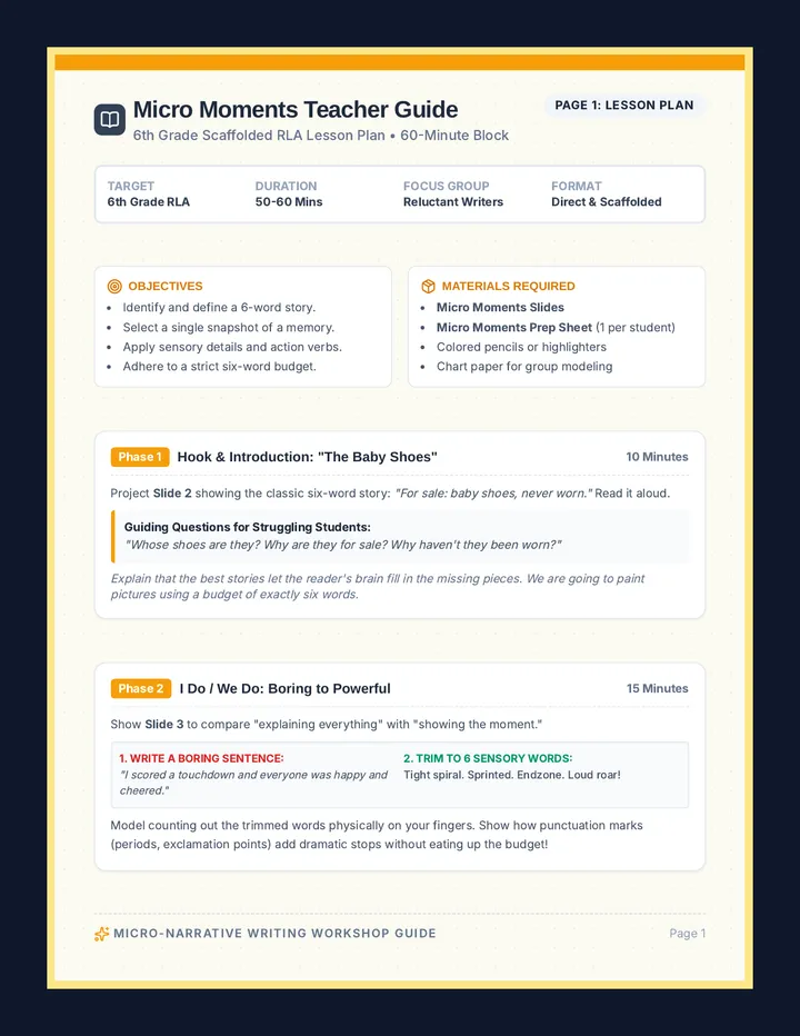 Micro Moments Teacher Guide
