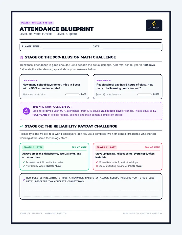 Attendance Blueprint Worksheet