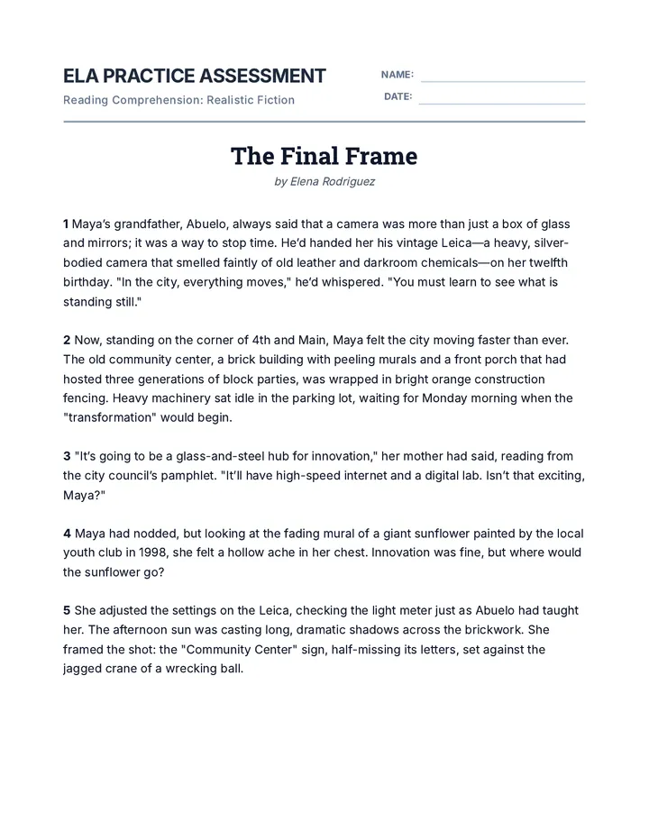 The Final Frame Practice Test Document