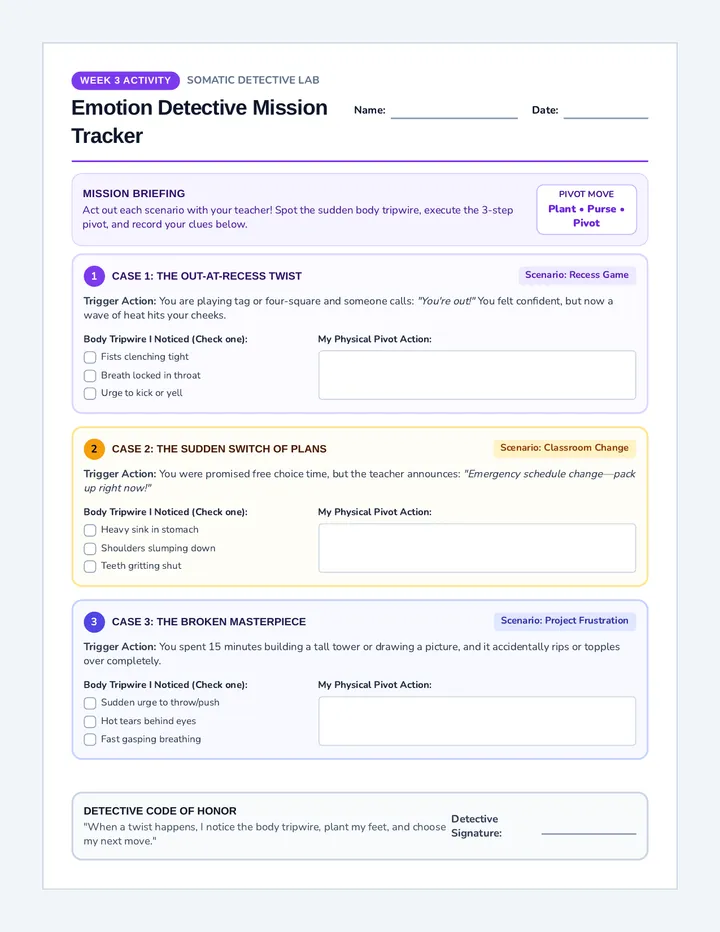 Emotion Detective Mission Tracker