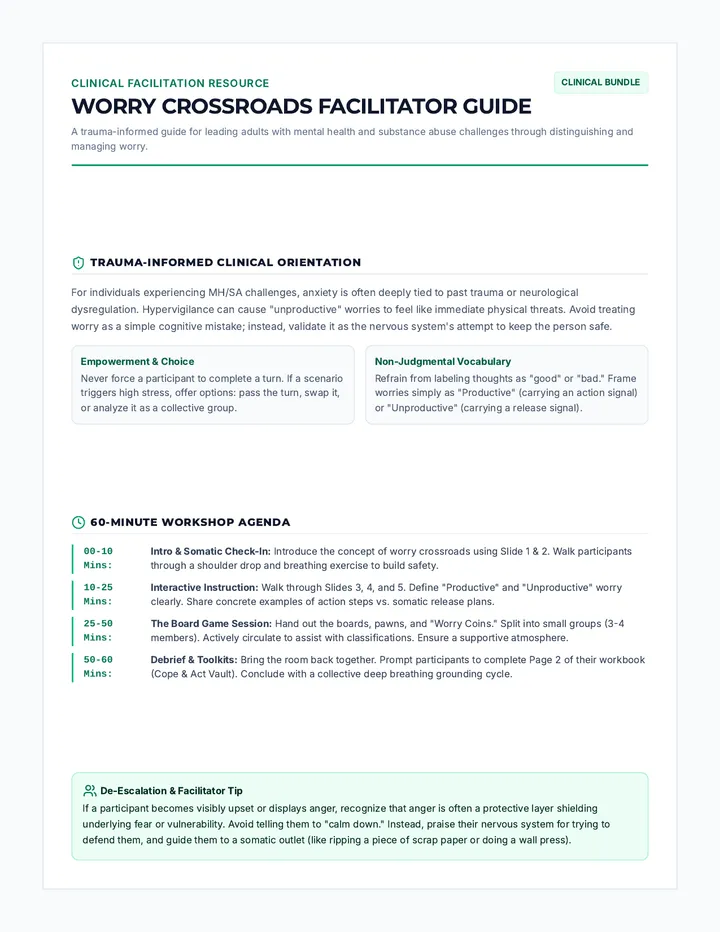 Worry Crossroads Guide