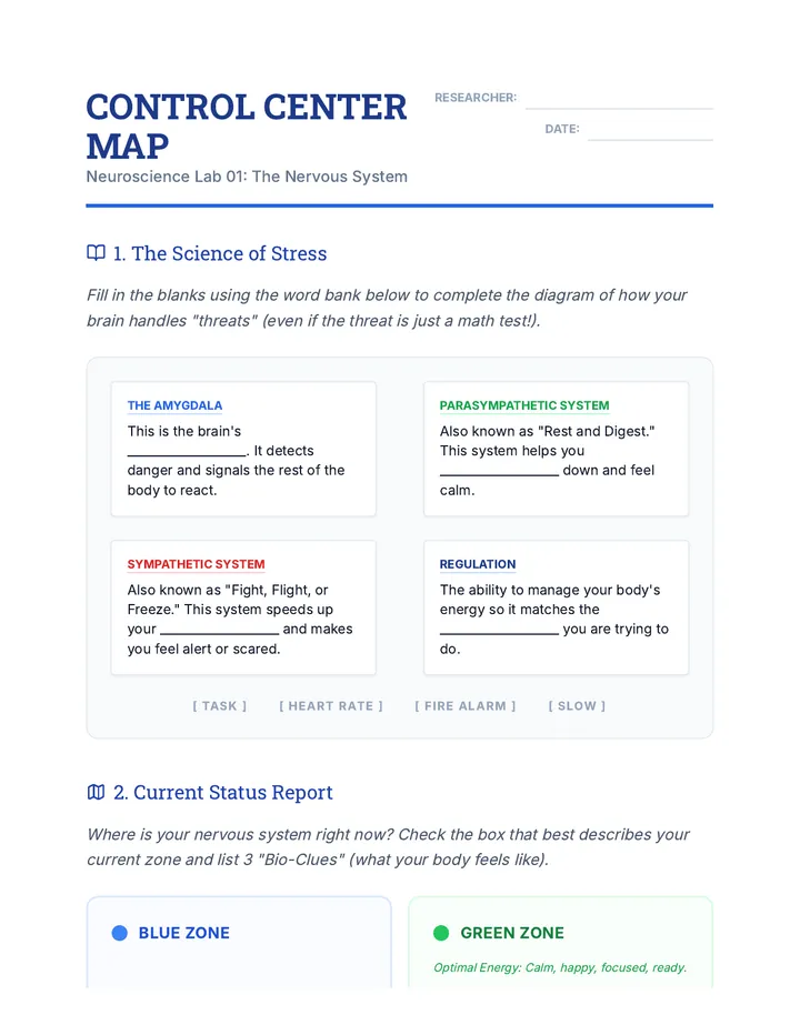 Control Center Map Worksheet • Material • Lenny.com
