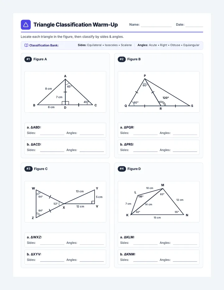 Triangle Classification Warmup