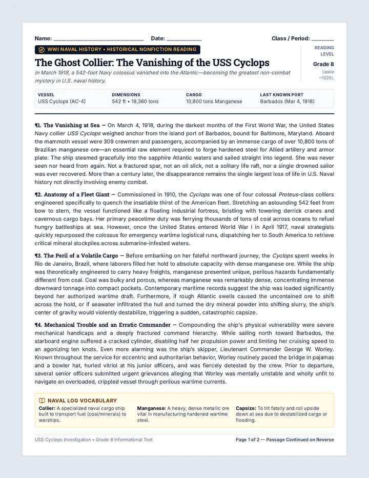 Ghost Ship Cyclops Passage