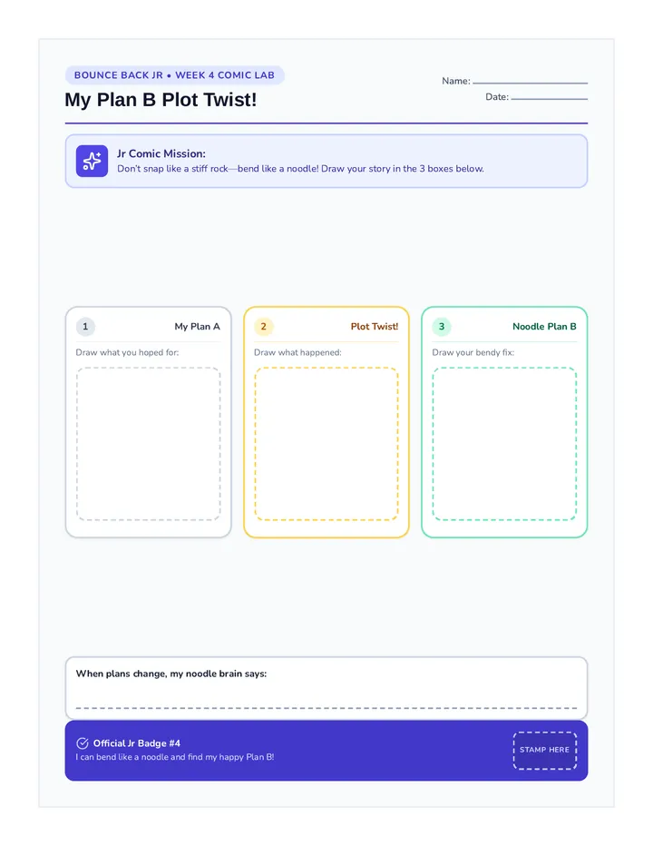 Plan B Comic Worksheet