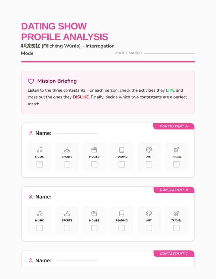 Dating Show Profile Analysis
