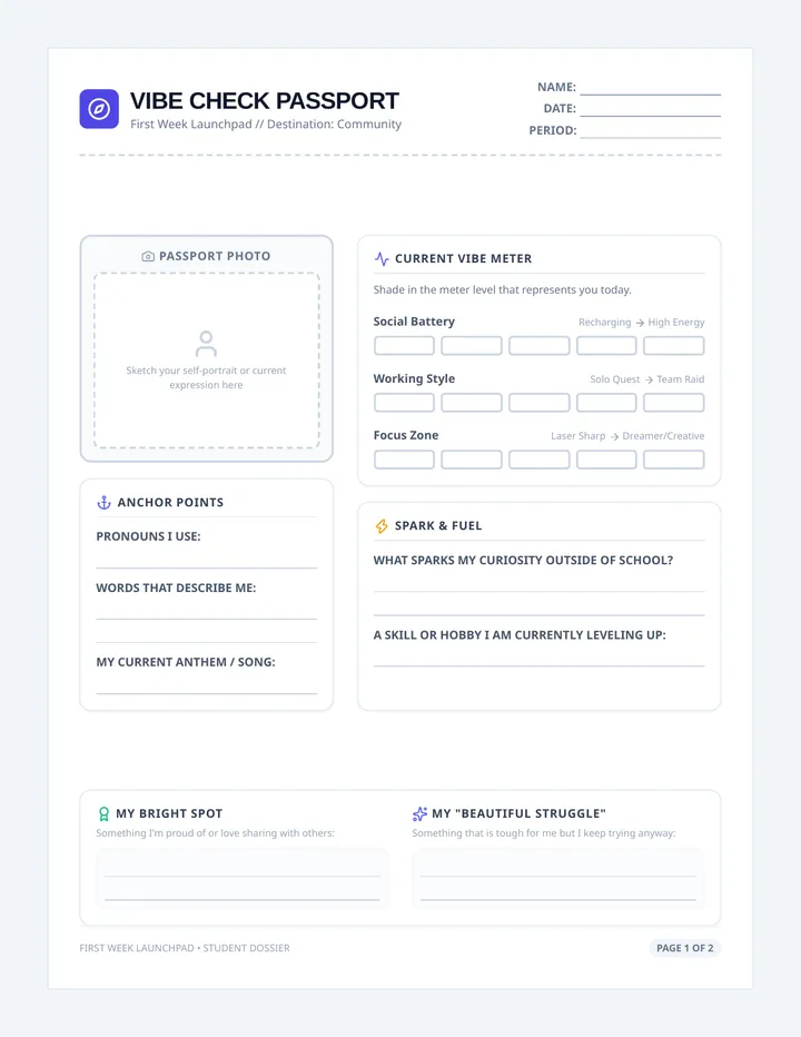 Vibe Check Passport Worksheet