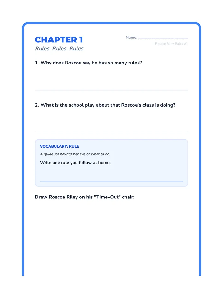 Chapter Worksheets Packet