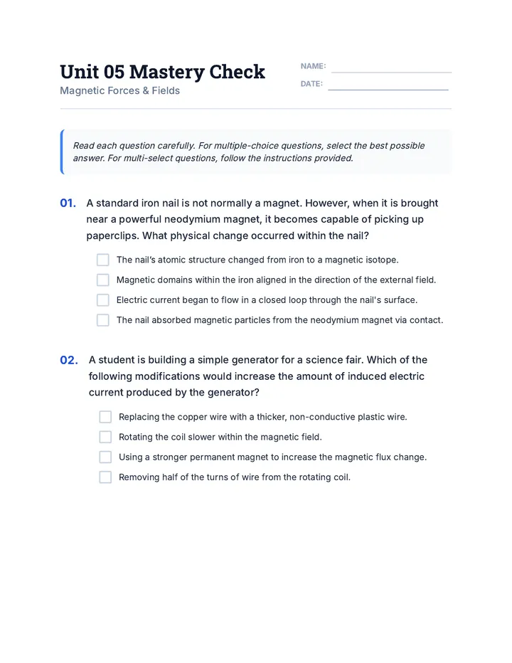 Mastery Mock Exam