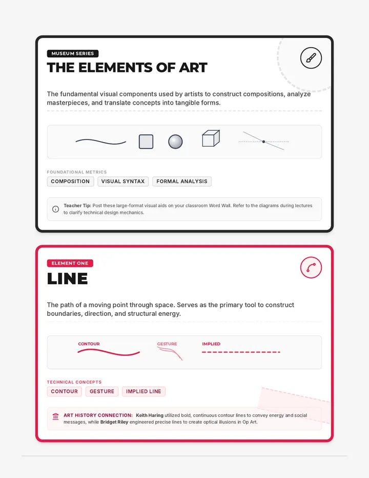 Elements of Art Word Wall Cards