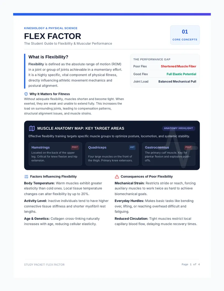 Flex Factor Study Booklet