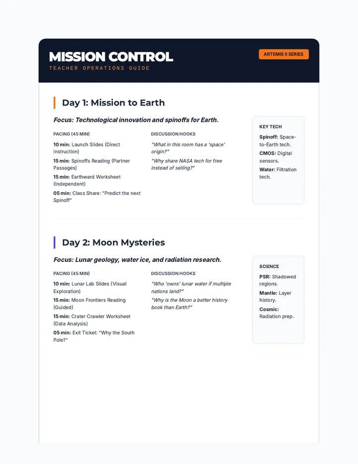 Mission Control Teacher Guide