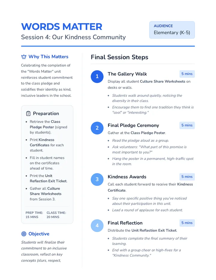Session 4 Lesson Plan Guide