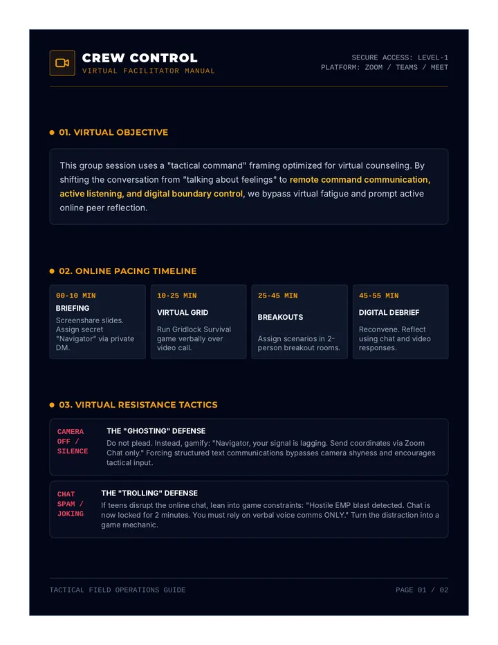 Crew Control Facilitator Guide
