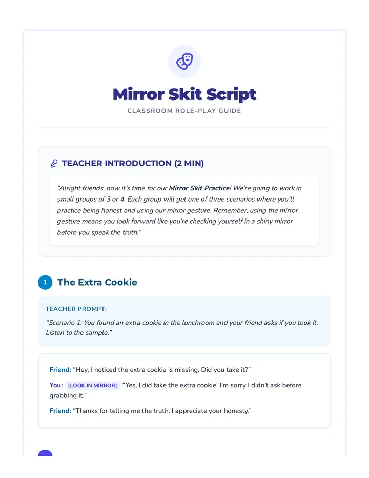 Mirror Skit Script
