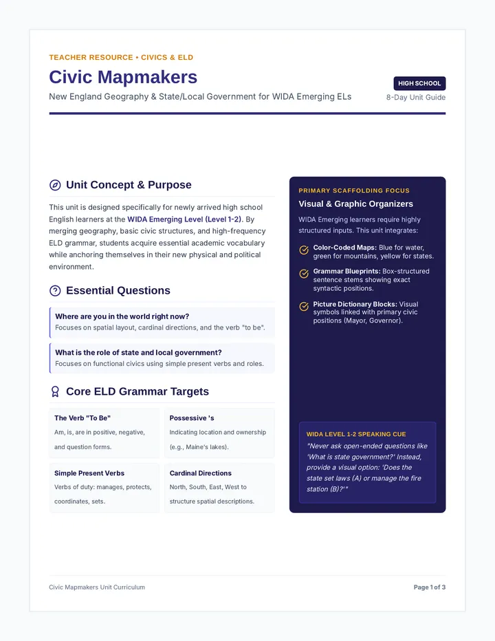 Civic Mapmakers Teacher Guide