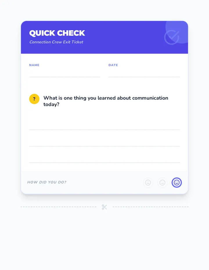 Communication Exit Ticket