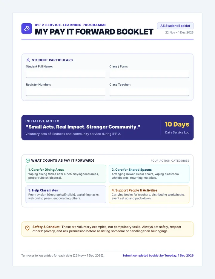 Service Action Booklet Document