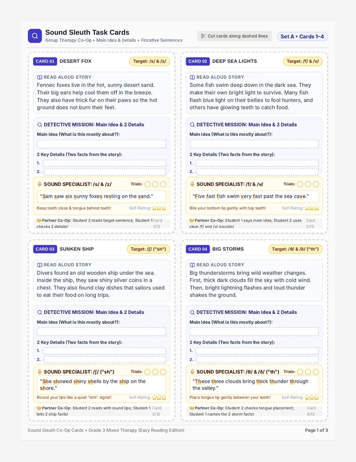 Sound Sleuth Task Cards