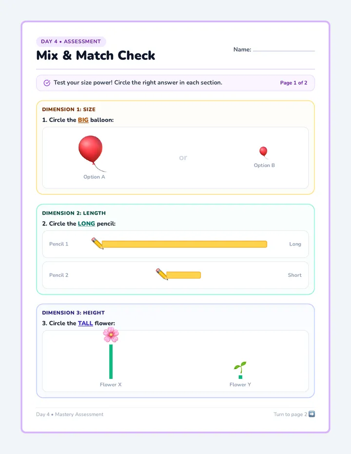 Mix Match Assessment
