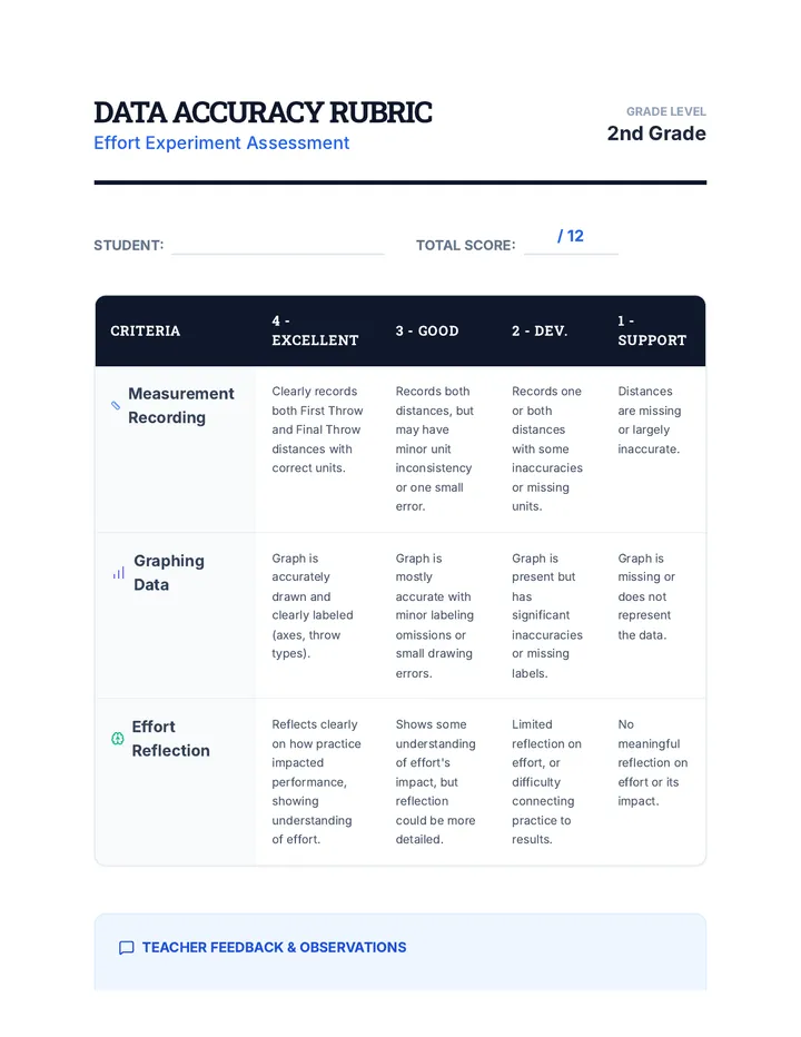Data Accuracy Rubric
