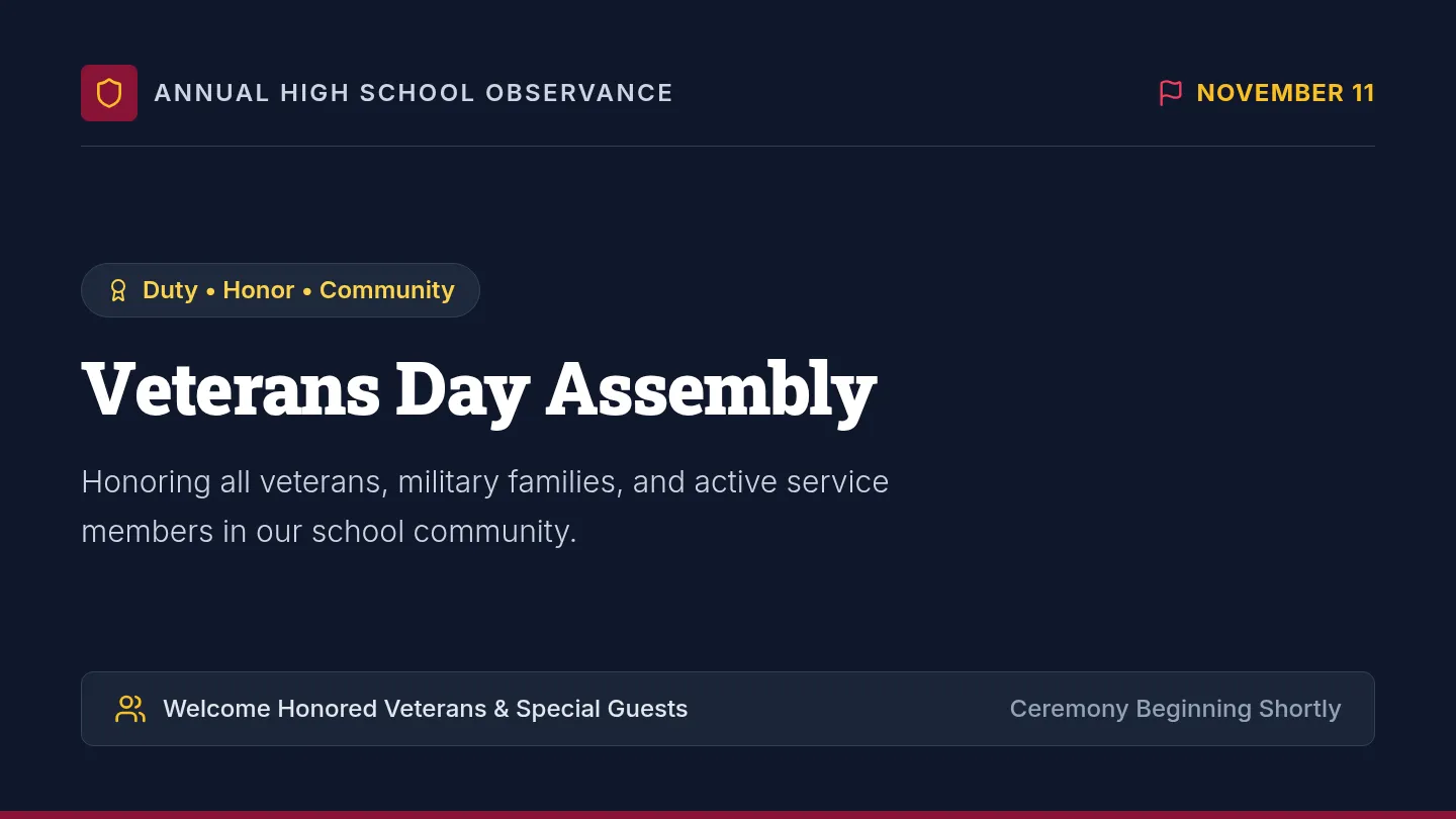 Veterans Tribute Slides