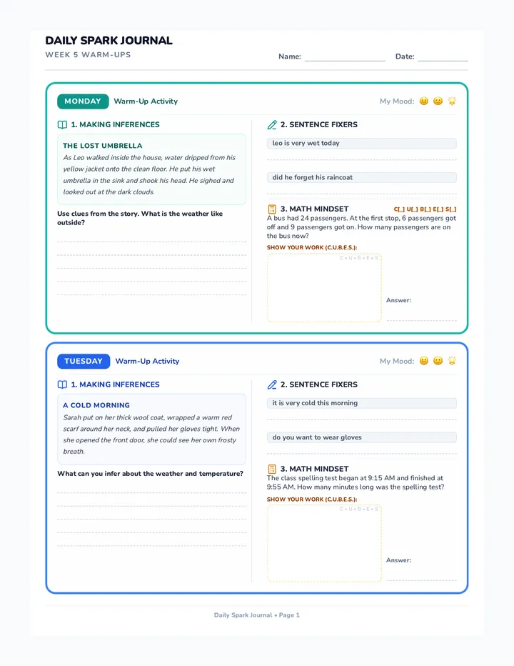 Week 5 Spark Booklet