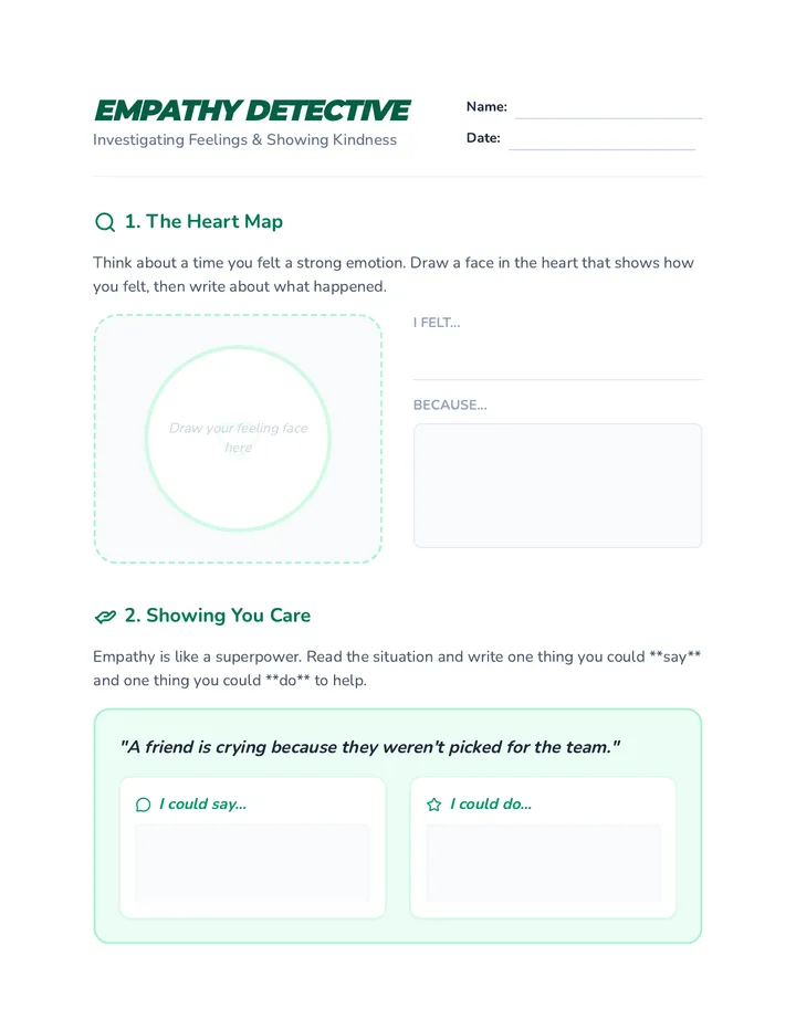 Empathy Detective Worksheet