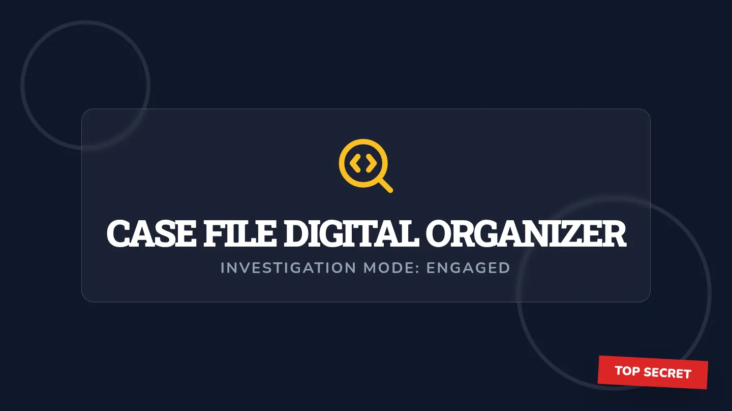 Case File Digital Template Slides