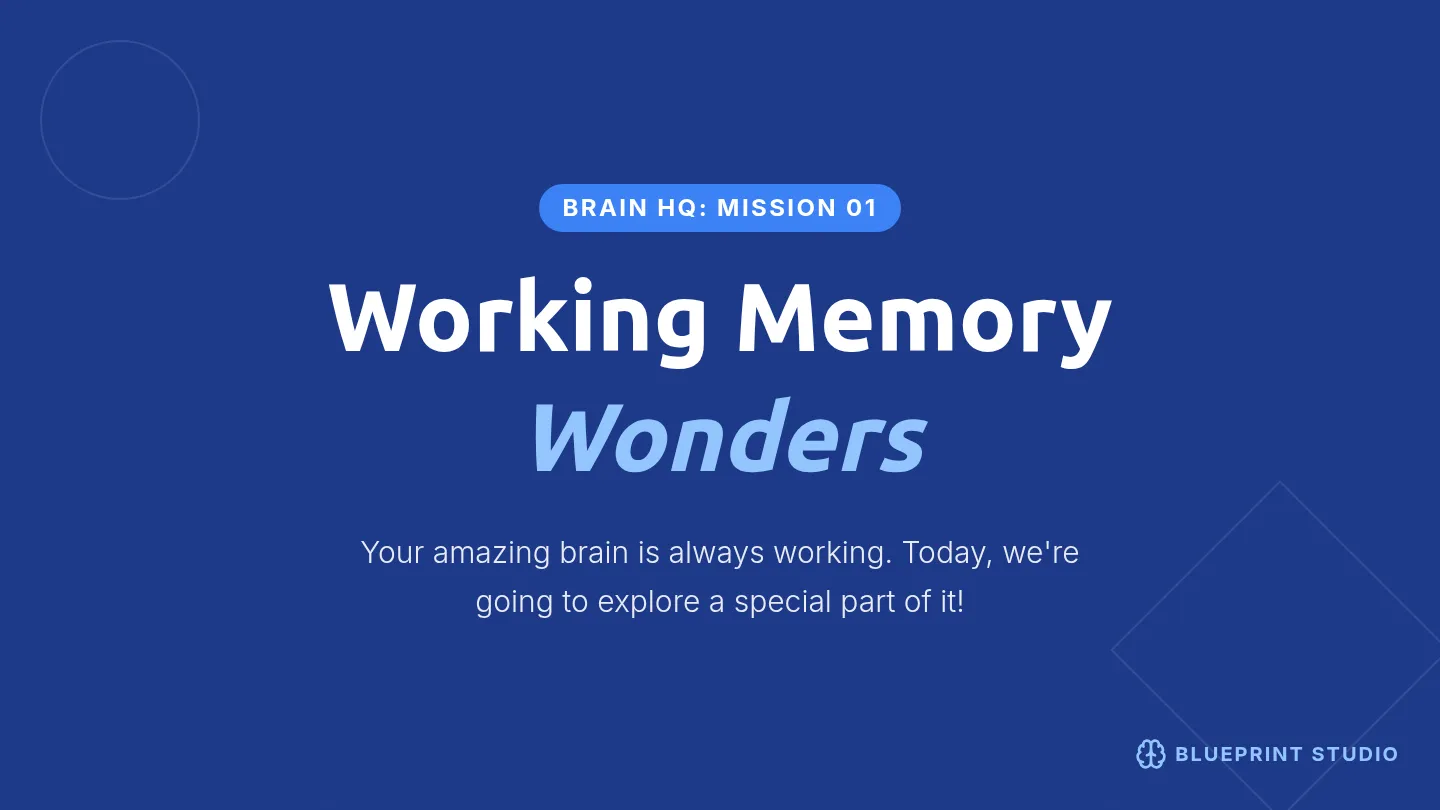 Working Memory Wonders Slides