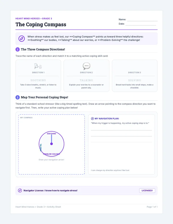 The Coping Compass Worksheet