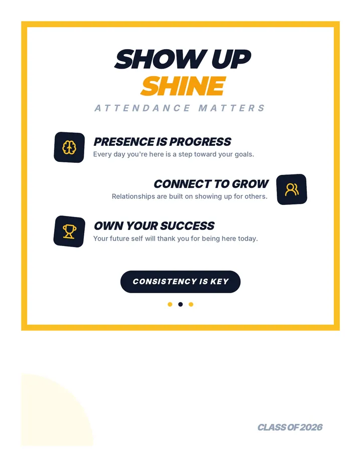 Attendance Values Poster Template