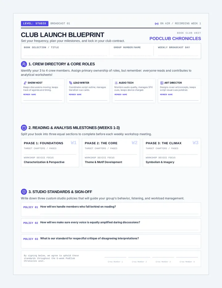 Club Launch Blueprint