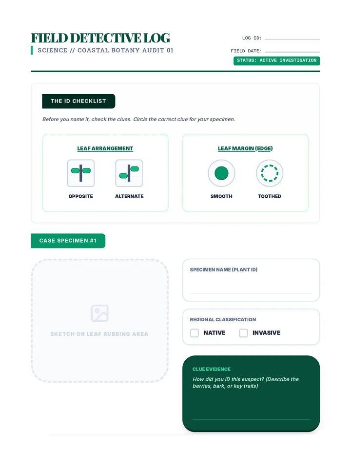 Plant ID Worksheet