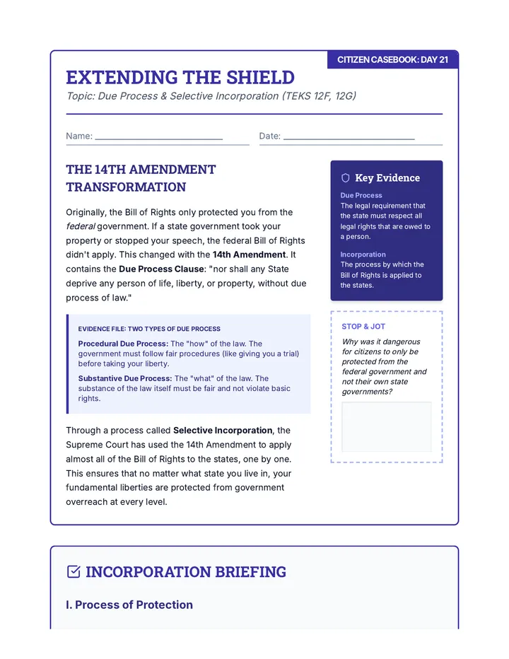 Due Process Shield Reader