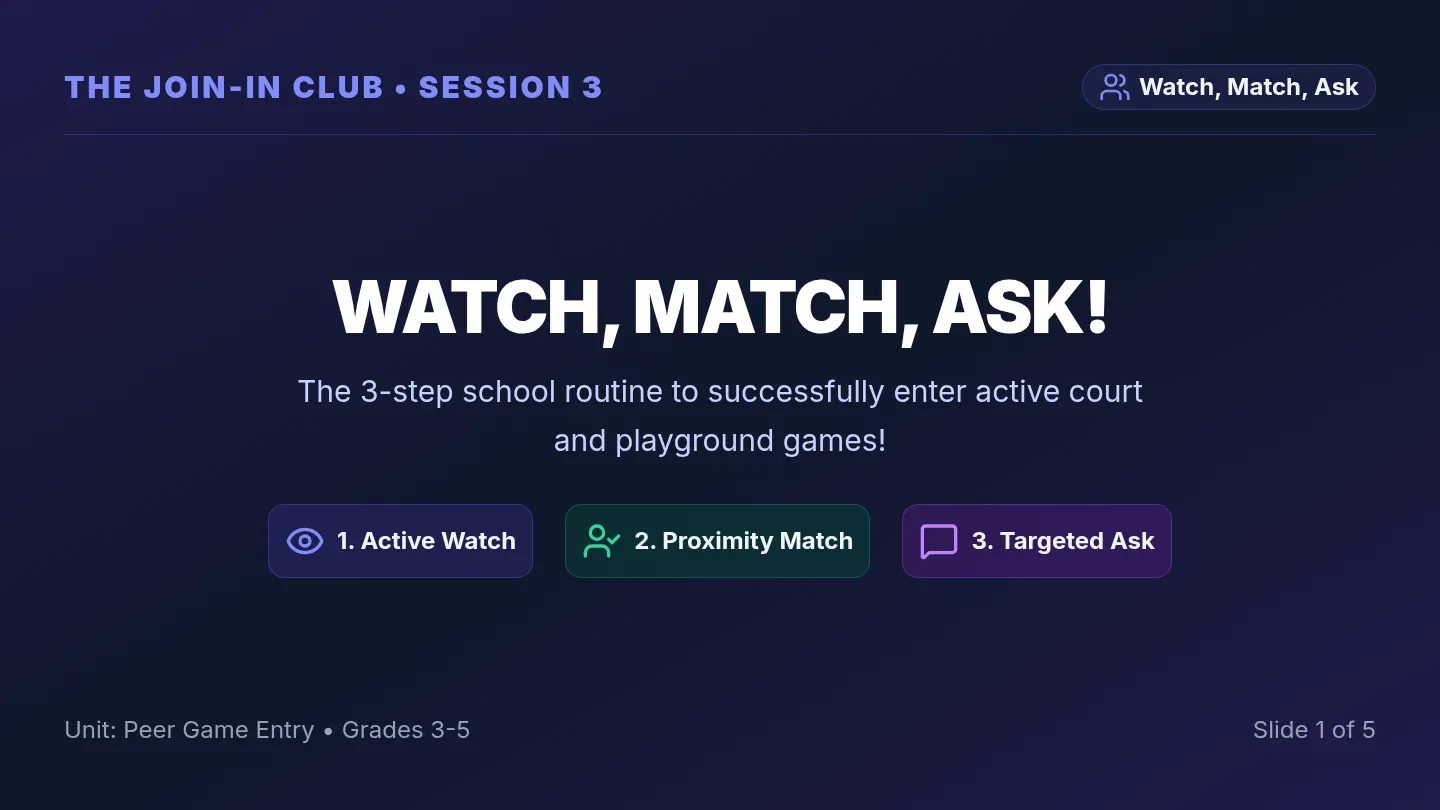 Watch Match Ask Slides