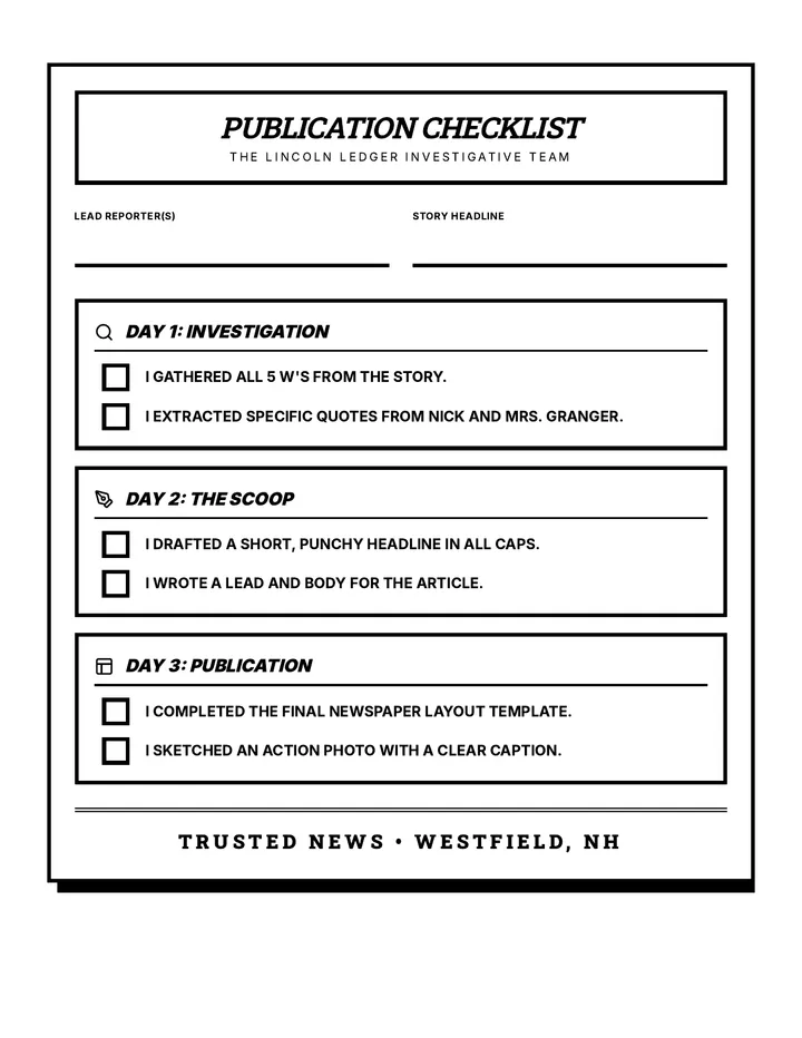 Ledger Mission Checklist