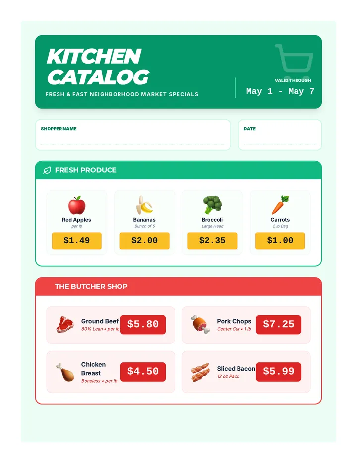 Kitchen Catalog Flyer