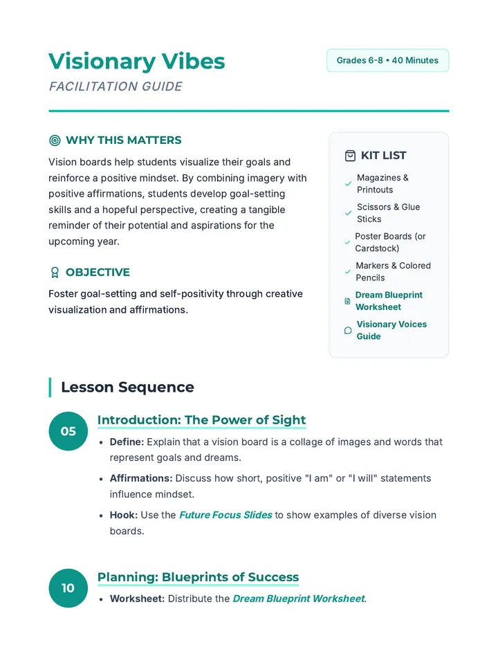 Visionary Vibes Facilitation Guide