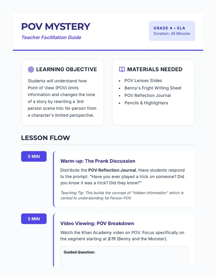 POV Mystery Teacher Guide