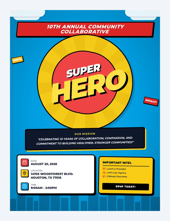 Superhero Collaborative Flyer