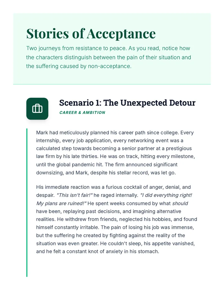 Stories of Acceptance Reading