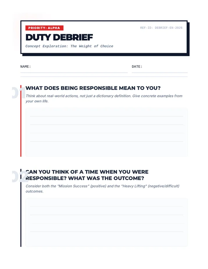 Duty Debrief English Discussion