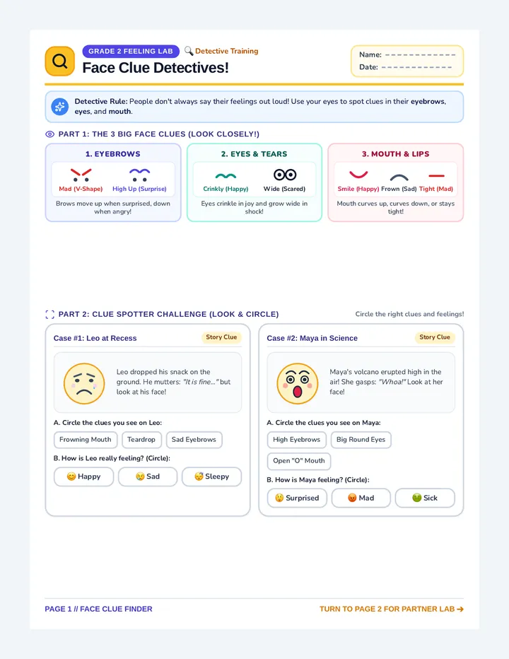 Emotion Detectives Activity
