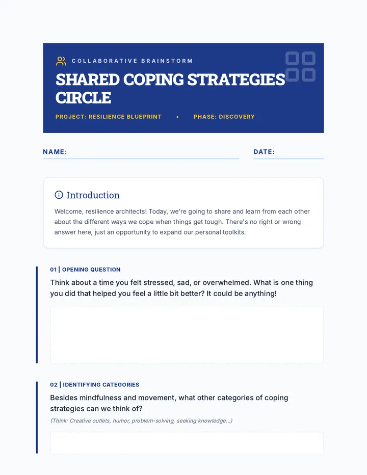 Shared Coping Strategies Circle Discussion