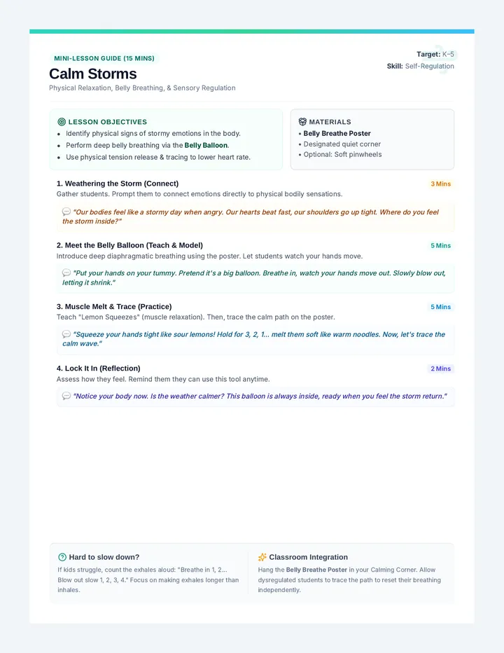 Calm Storms Teacher Guide