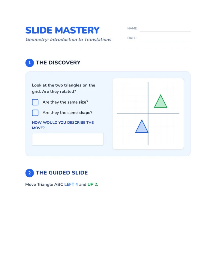 Slide Mastery Worksheet